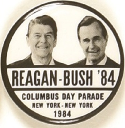 Reagan, Bush Columbus Day Parade Jugate
