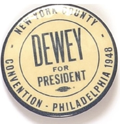 Dewey Scarce New York County Celluloid