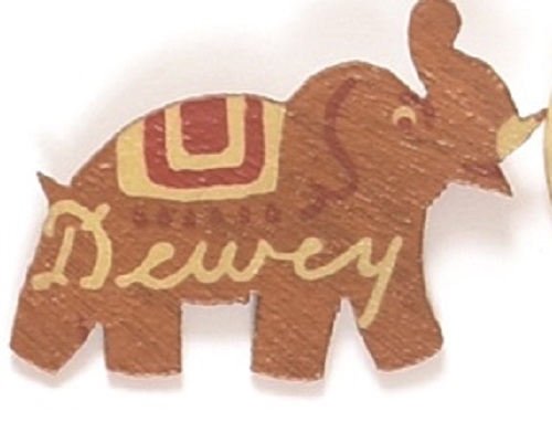 Dewey Wood Elephant Pin