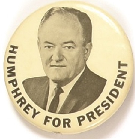 Humphrey for President Scarce 1960 Celluloid