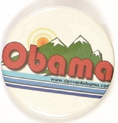 Obama Denver Mountains Pin