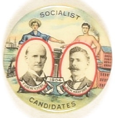 Debs, Hanford Colorful Socialist Candidates 1904 Jugate