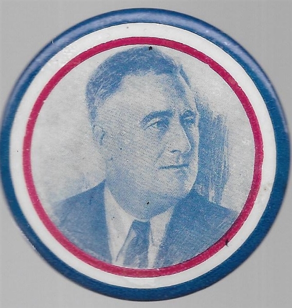 FDR Red, White and Blue Celluloid 