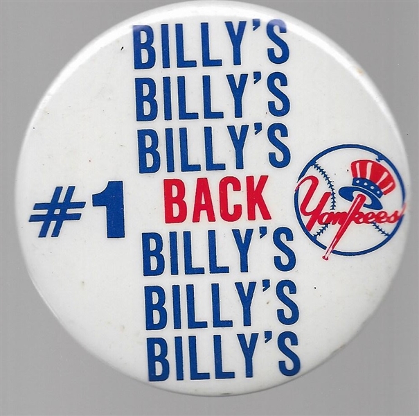 Billys Back New York Yankees