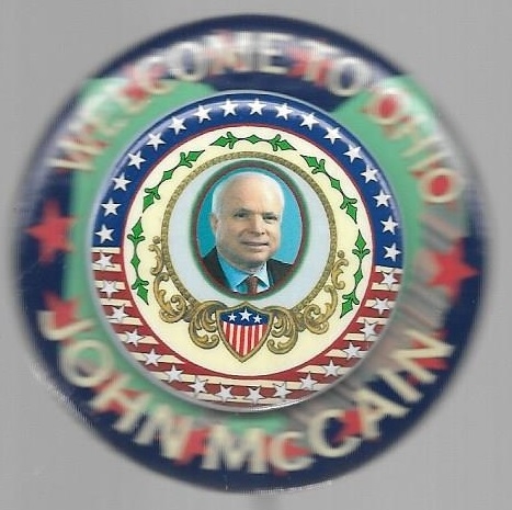 McCain Welcome to Ohio Double Decker Pin 