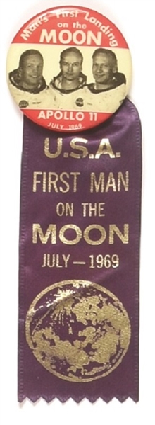 First Man on the Moon Pin, Ribbon