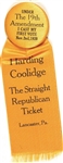Harding, Coolidge 19th Amendment First Vote