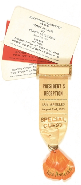 Harding Los Angeles President’s Reception Guest Ribbon and Tickets