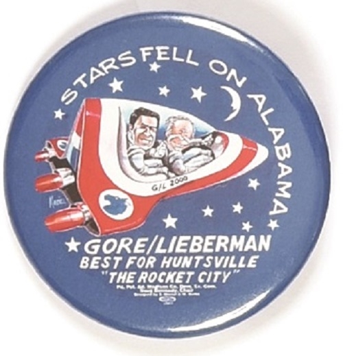 Gore Stars Fell on Alabama 2 1/4 Inch Space Pin