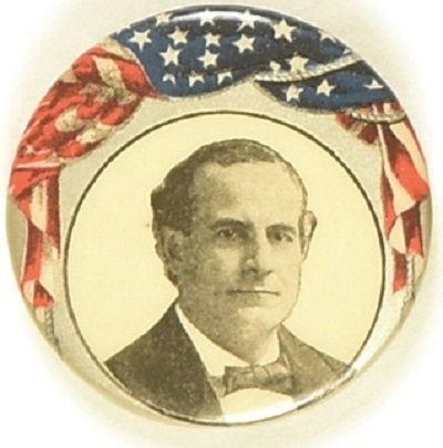 William Jennings Bryan Flag Celluloid