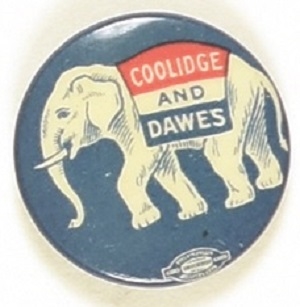 Coolidge and Dawes GOP Elephant