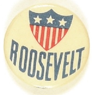 Franklin Roosevelt Shield Celluloid