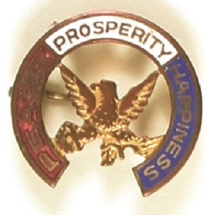 Franklin Roosevelt Peace, Prosperity Enamel Pin