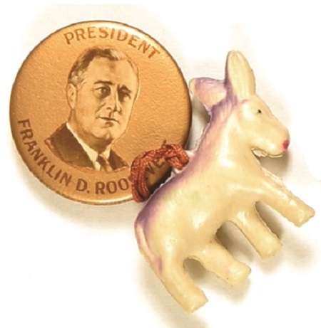 Roosevelt Gold Celluloid and Donkey