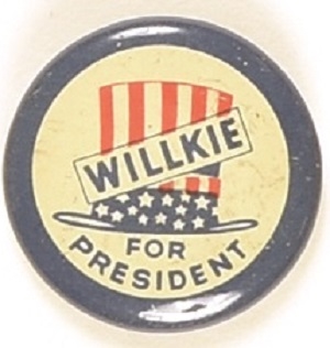 Willkie Uncle Sam Top Hat Celluloid