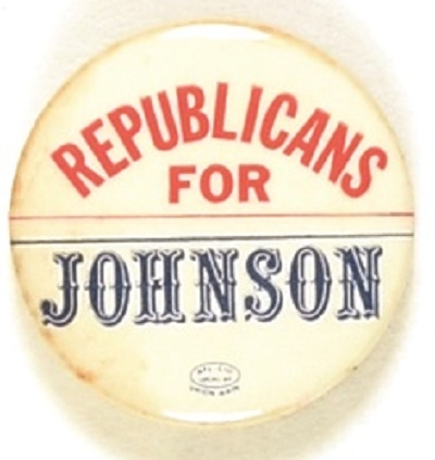 Republicans for Johnson RWB Celluloid