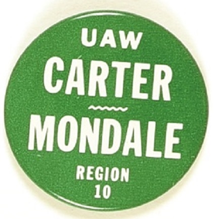 Carter, Mondale UAW Labor Pin