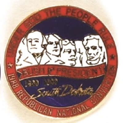 Bush South Dakota Delegation 1988 Enamel Pin
