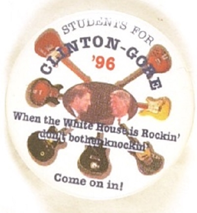 Students for Clinton, Gore Guitars Pin