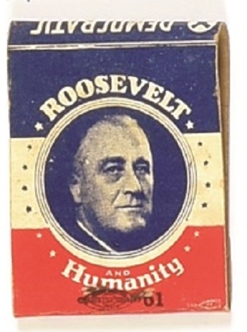 Franklin Roosevelt Illinois Coattail Matchbook