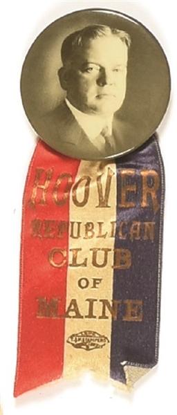 Hoover Republican Club of Maine Pin, Ribbon