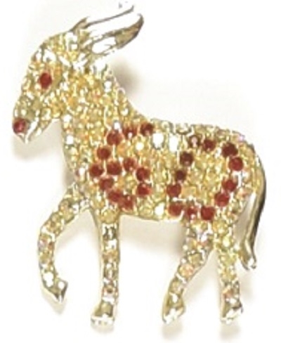 John F. Kennedy 60 Donkey Jewelry Pin