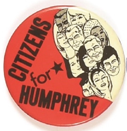 Citizens for Humphrey HHH Profile Pin