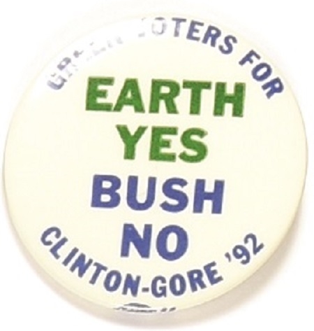 Clinton Earth Yes, Bush No