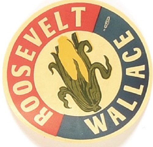 Roosevelt and Wallace Corn Sticker