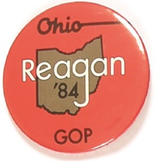 Ohio Reagan 1984 Pin