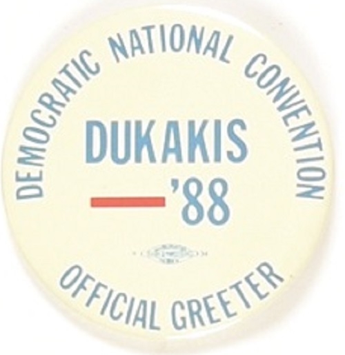 Dukakis Convention Official Greeter