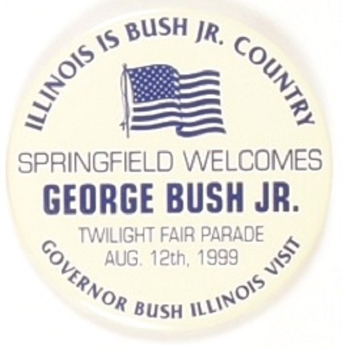 George W. Bush Illinois Parade Pin