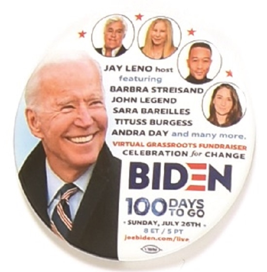 Biden Celebration for Change Celebrities Pin