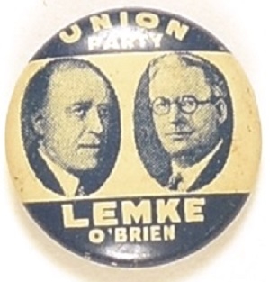 Lemke and OBrien Union Party Jugate