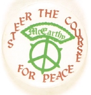 McCarthy Steer the Course for Peace