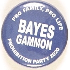 Bayes, Gammon Blue and White Prohibition Party 2020