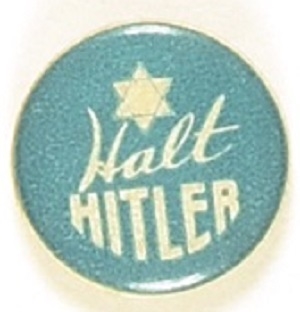 Halt Hitler Star of David Jewish Celluloid