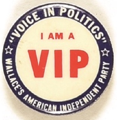George Wallace VIP "Voice in Politics"