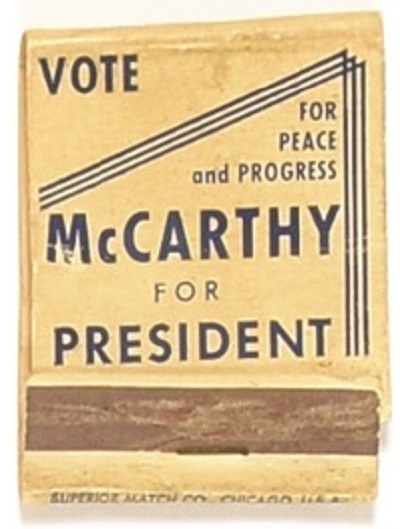 McCarthy for President Matchbook