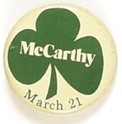 McCarthy March 21 Shamrock Pin