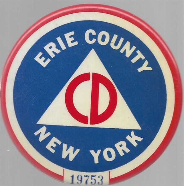 Erie County Civil Defense World War II New York Pin