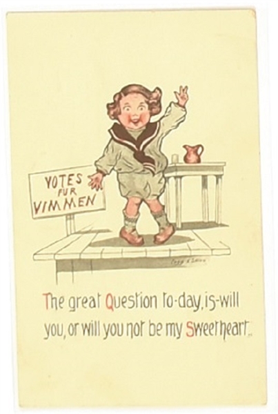 Votes for Women Sweetheart Postcard