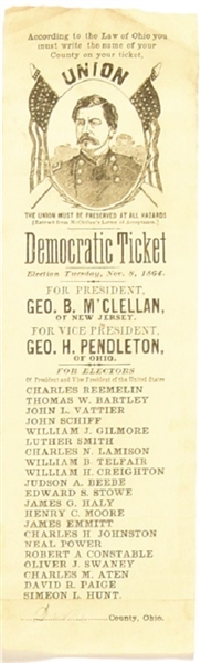 McClellan Ohio 1864 Ballot