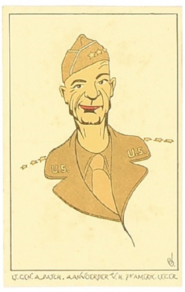 World War II Gen. Patch Postcard