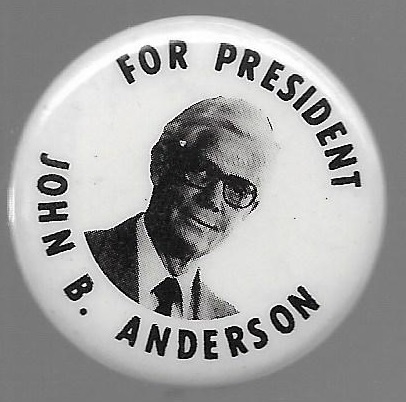 John Anderson for President 1 1/4 Inch Pin 