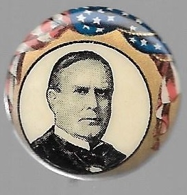 McKinley Flag Celluloid 