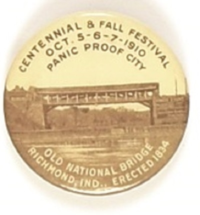 Richmond, Indiana, 1910 Centennial Pin