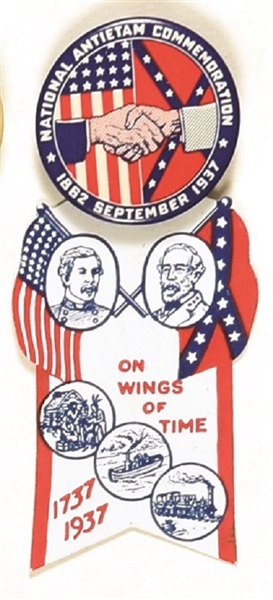 Lee, McClellan Antietam Commemorative Badge