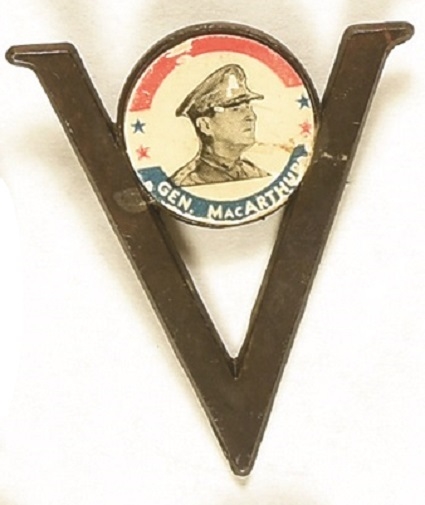 MacArthur V for Victory Pin