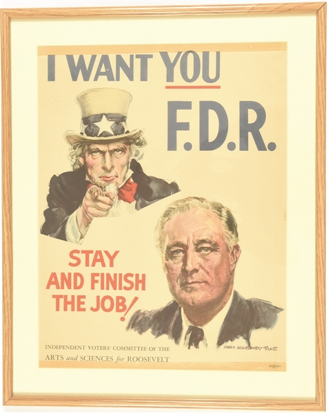 Uncle Sam I Want You FDR James Montgomery Flagg Poster